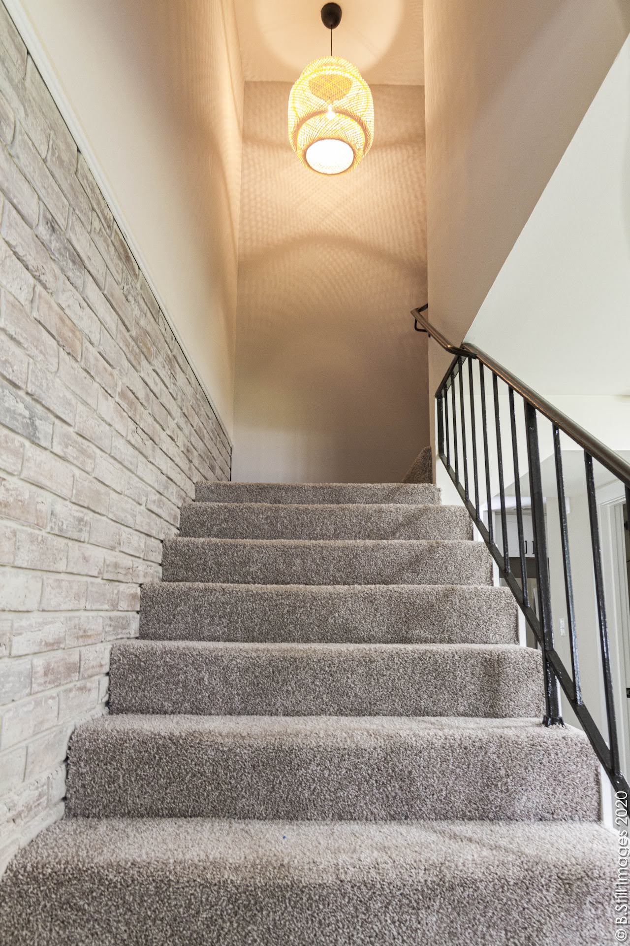 Stairs with a lamp on top