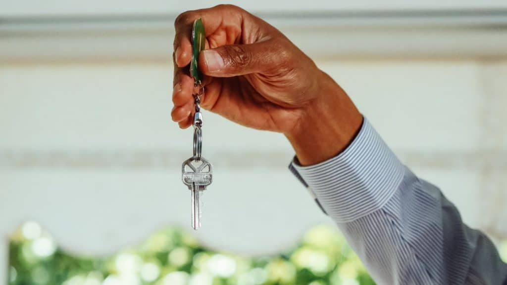 man with house keys